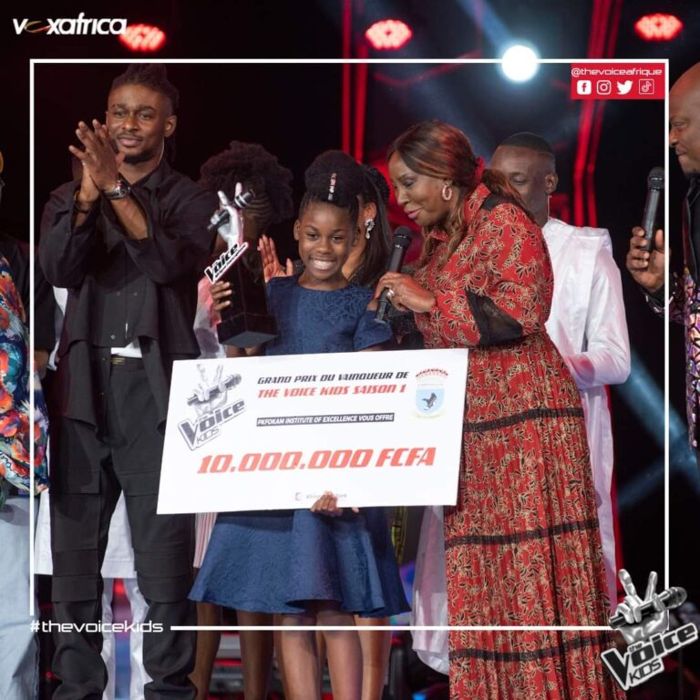MYRIAM OBAMA remporte la première édition de » THE VOICE KIDS AFRIQUE FRANCOPHONE «