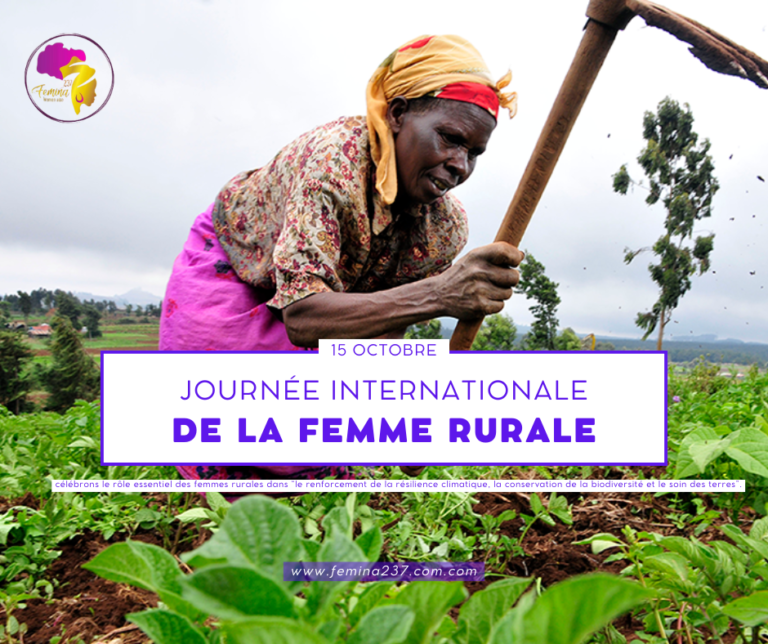 Journée Internationale de la femme rurale 2024 : la déclaration de Femina 237 À Femina 237, nous saluons la résilience et la détermination des femmes rurales du Cameroun qui travaillent chaque jour pour subvenir aux besoins de leurs familles et de leurs communautés.