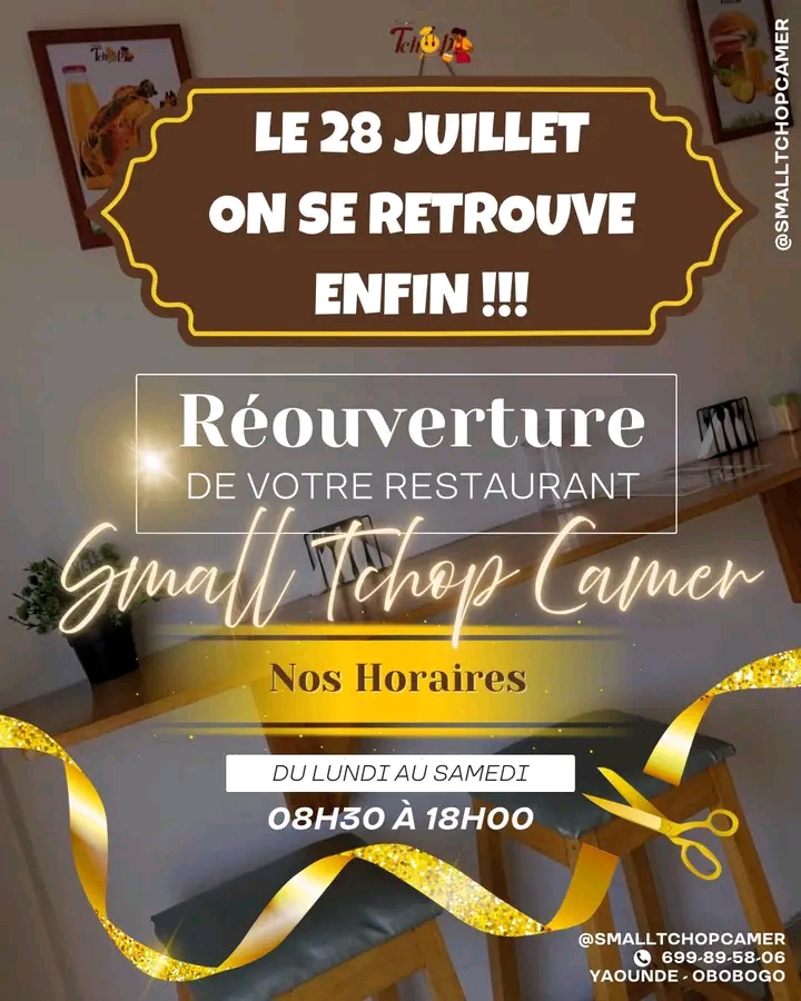 Laeticia De Bilong ouvre son restaurant baptisé SMALL TCHOP CAMER,